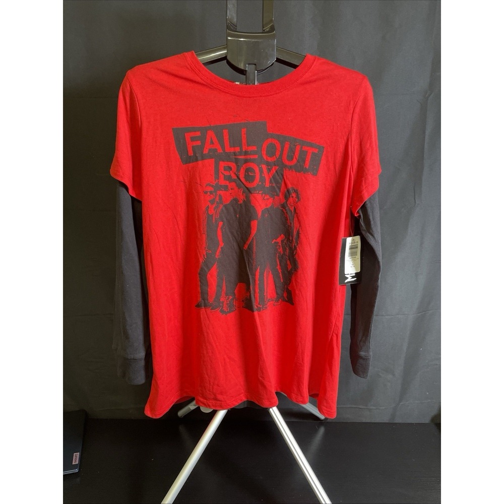 Torrid "Fall Out Boy" Red&black Longsleeved Pullover T- Shirt